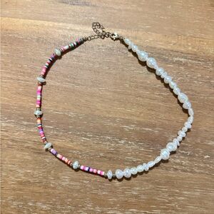 Multi-Colored Beaded & Pearl Necklace
